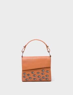 NEW MIN & MON women's anastasio micro crossbody handbag in camel